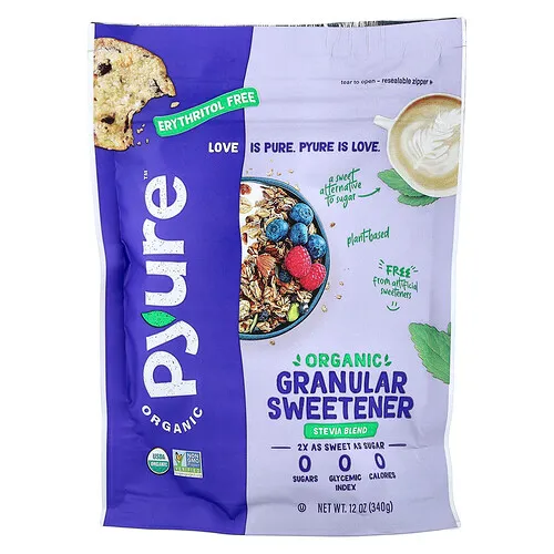 Pyure, Endulzante granular orgánico, Mezcla de estevia, 340 g (12 oz)