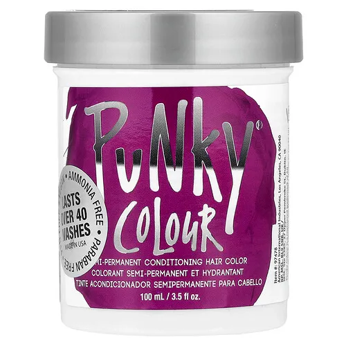Punky Colour, Tinte acondicionador semipermanente para el cabello, Púrpura, 100 ml (3,5 oz. líq.)