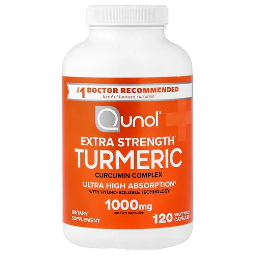 Qunol, Cúrcuma, Complejo de curcumina, 120 cápsulas vegetales (500 mg por cápsula)
