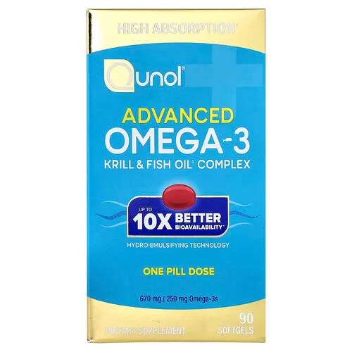 Qunol, Omega-3 avanzado, 90 cápsulas blandas