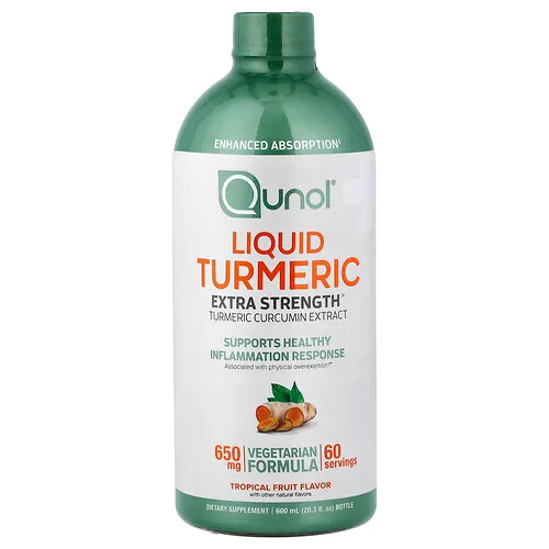 Qunol, Cúrcuma líquida, Frutas tropicales, 600 ml (20,3 oz. líq.)