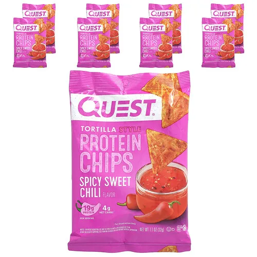 Quest Nutrition, Chips de proteína estilo tortilla, Chile dulce picante, 8 bolsas, 32 g (1,1 oz) cada una