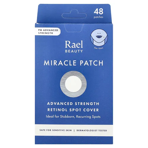 Rael, Miracle Patch, Parche milagroso, Retinol de concentración avanzada, Cubremanchas, 48 parches