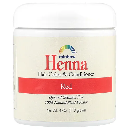 Rainbow Research, Henna, Tinte y acondicionador para el cabello, Rojo, 113 g (4 oz)