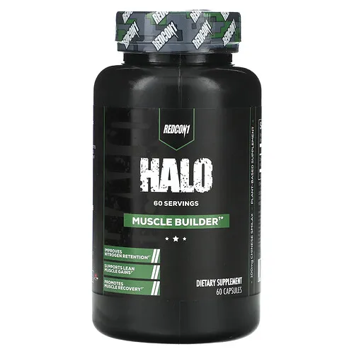Redcon1, Halo, Desarrollador de masa muscular, 100 mg, 60 cápsulas