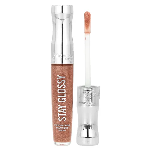 Rimmel London, Stay Glossy Lip Gloss, Brillo de labios 125 Down To Gloss, 5,5 ml (0,18 oz. líq.)