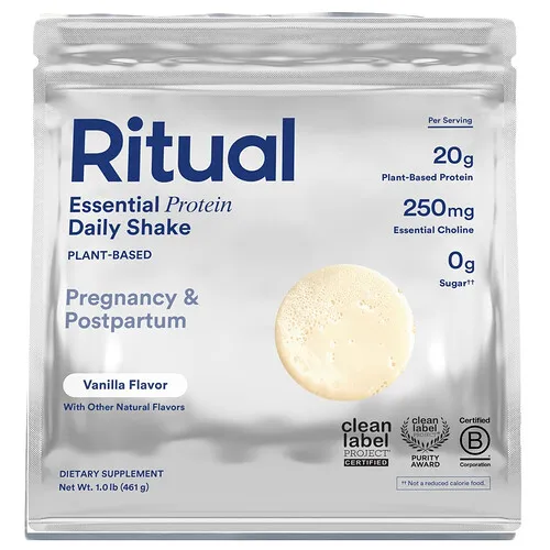 Ritual, Batido proteico esencial para uso diario, Embarazo y posparto, Vainilla, 461 g (1 lb)