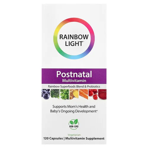 Rainbow Light, Suplemento multivitamínico posnatal, 120 cápsulas