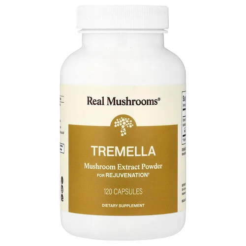 Real Mushrooms, Tremella, Extracto de hongos en polvo, 120 cápsulas