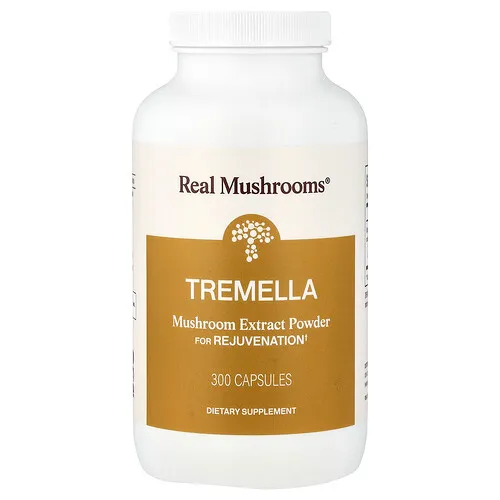 Real Mushrooms, Tremella, Extracto de hongos en polvo, 300 cápsulas