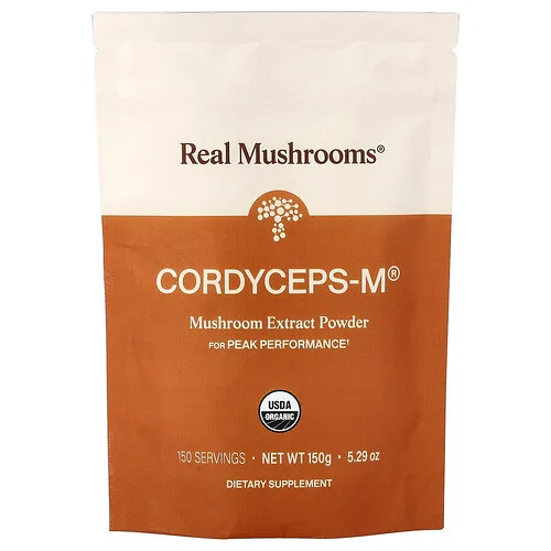Real Mushrooms, Cordyceps-M®, Extracto de hongo orgánico en polvo, 150 g (5,29 oz)