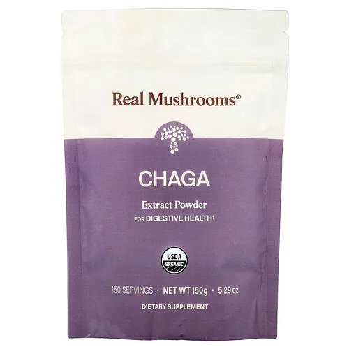 Real Mushrooms, Extracto de chaga en polvo, 150 g (5,29 oz)