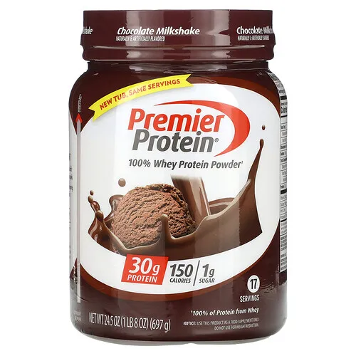 Premier Protein, 100% proteína de suero de leche en polvo, Batido de chocolate, 697 g (1 lb 8 oz)