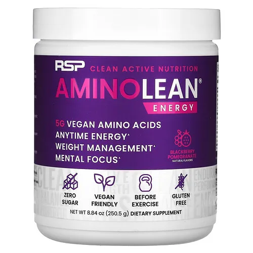 RSP Nutrition, AminoLean Energy, Zarzamora y granada, 250,5 g (8,84 oz)