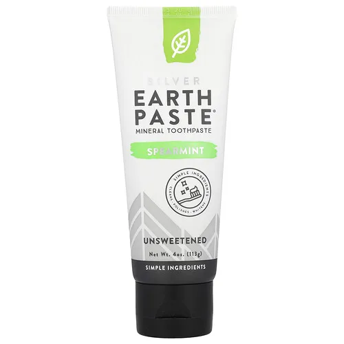 Redmond, Silver EarthPaste®, Pasta dental mineral, Sin endulzante, Hierbabuena, 113 g (4 oz)