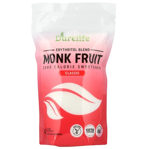DURELIFE, Mezcla de eritritol, Fruto del monje, Clásico, 453 g (1 lb)