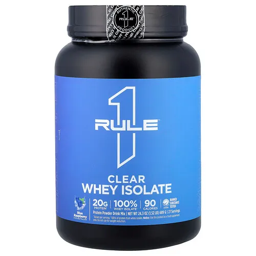 Rule One Proteins, Clear Isolate™, Frambuesa azul, 689 g (1,52 lb)