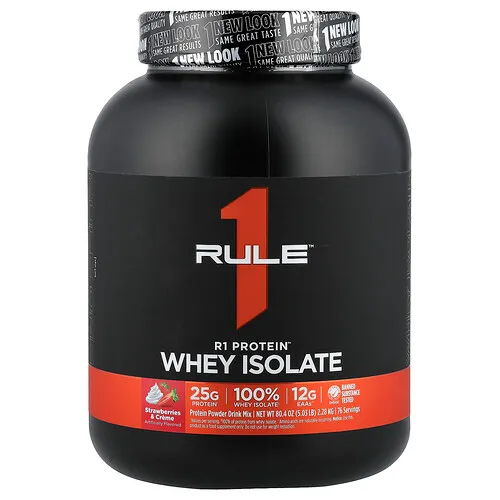 Rule One Proteins, R1 Protein™, Aislado de suero de leche, Fresas y crema, 2,28 kg (5,03 lb)