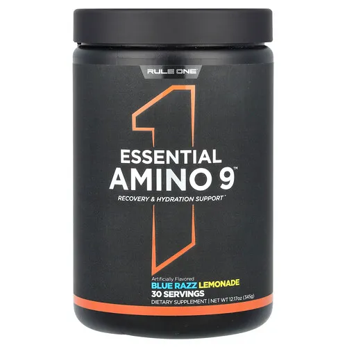 Rule One Proteins, 9 aminoácidos esenciales, Limonada con razz azul, 345 g (12,17 oz)