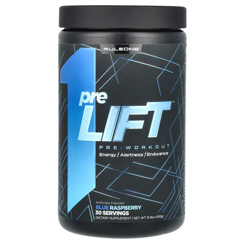 Rule One Proteins, preLIFT, Suplemento preentrenamiento, Frambuesa azul, 450 g (15,9 oz)