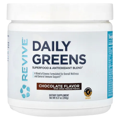 Revive, Daily Greens, Chocolate, 260 g (9,17 oz)