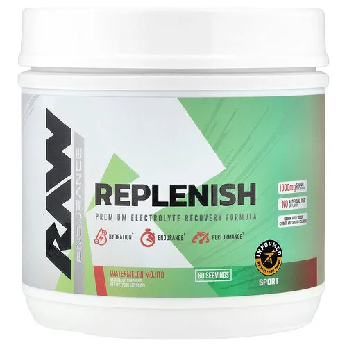 Raw Nutrition, Endurance, Reposición, Mojito de sandía, 780 g (27,51 oz)