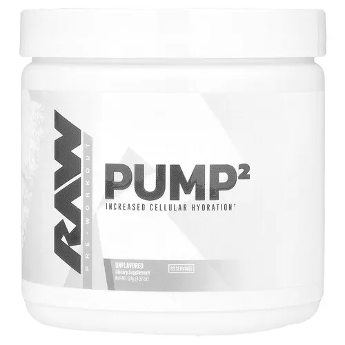 Raw Nutrition, Pump 2, Suplemento preentrenamiento, Sin sabor, 124 g (4,37 oz)