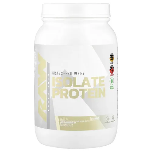 Raw Nutrition, Aislado de proteína de suero de leche proveniente de animales alimentados con pasturas, Vainilla, 775 g (27,34 oz)
