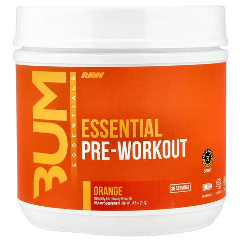 Raw Nutrition, Bum, Preentrenamiento esencial, Naranja, 414 g (14.6 oz)