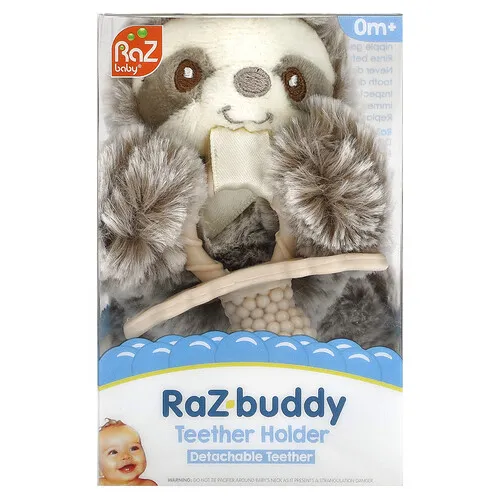 RaZbaby, RaZ-Buddy, Soporte para mordedor, Mordedor desmontable, 0 meses en adelante, Perezoso, 1 unidad