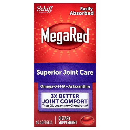 Schiff, MegaRed®, Cuidado superior de las articulaciones, 60 cápsulas blandas