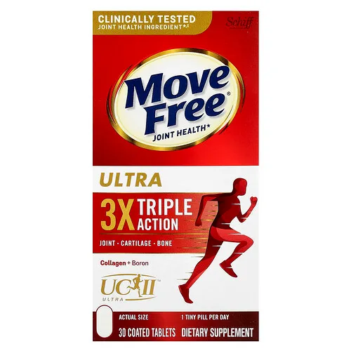 Schiff, Move Free, Suplemento para la salud de las articulaciones, Ultra, Triple acción, 30 comprimidos recubiertos
