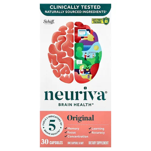 Schiff, Neuriva, Suplemento para favorecer el rendimiento cerebral, Original, 30 cápsulas