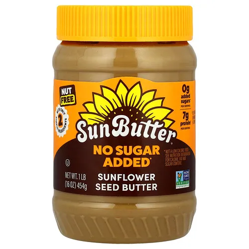 SunButter, Mantequilla de semilla de girasol, Sin azúcar agregado, 454 g (16 oz)
