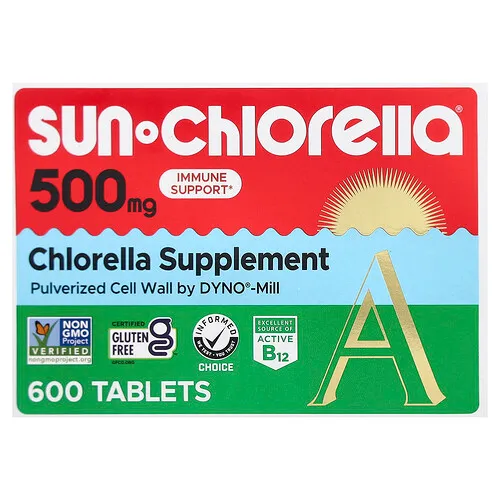 Sun Chlorella, Suplemento de clorela, 500 mg, 600 comprimidos
