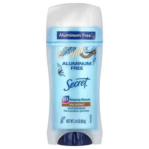 Secret, Desodorante sin aluminio, Coco real, 68 g (2,4 oz)