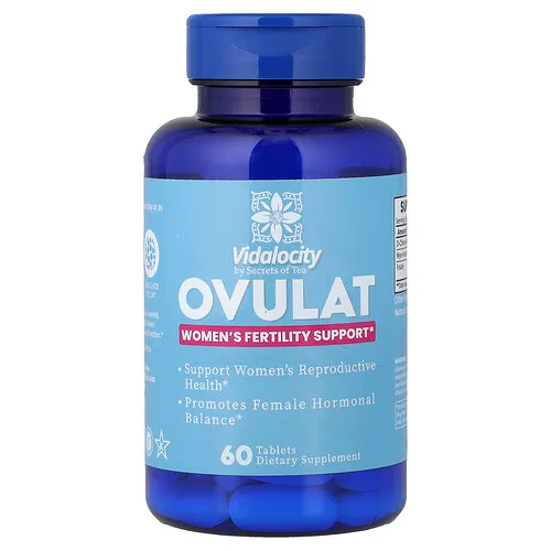 Secrets of Tea, Vidalocity, Ovulat, Refuerzo para la fertilidad femenina`` 60 comprimidos
