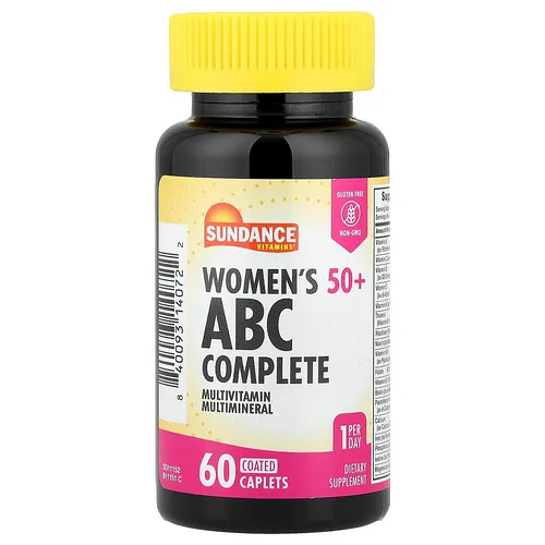 Sundance Vitamins, Multivitamínico multimineral completo ABC para mujeres mayores de 50 años, 60 comprimidos comprimidos