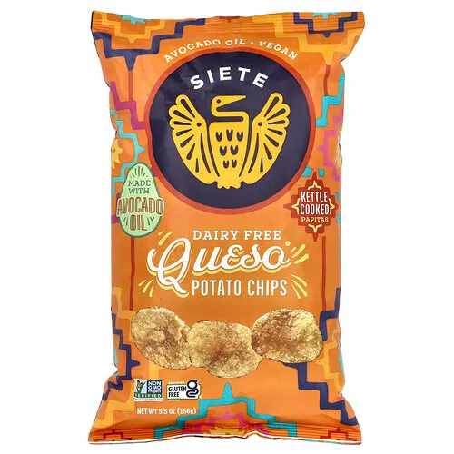 Siete, Patatas fritas, Queso, 156 g (5,5 oz)