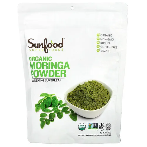 Sunfood, Moringa orgánico en polvo, 8 onzas (227 g)