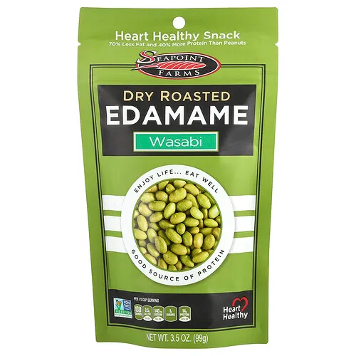 Seapoint Farms, Edamame tostado seco, Wasabi, 99 g (3,5 oz)