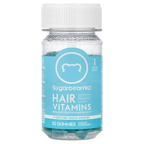 SugarbearPro, Gomitas con vitaminas para el cabello, 32 gomitas