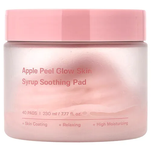 Sungboon Editor, Almohadillas calmantes con jarabe de cáscara de manzana para iluminar la piel, 40 almohadillas