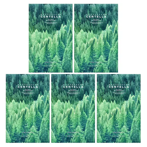 SKIN1004, Mascarilla de belleza relajante con Centella de Madagascar y té y trica, 5 láminas, 24 ml (0,81 oz. líq.) cada una