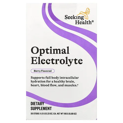 Seeking Health, Electrolitos óptimos, Bayas, 30 barritas, 6,53 g (0,23 oz) cada una