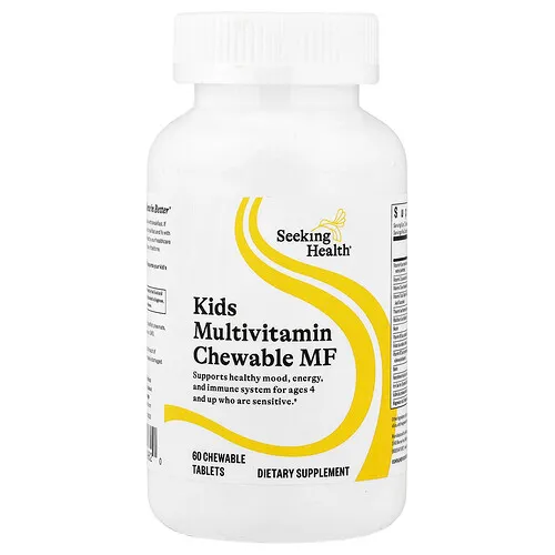 Seeking Health, Suplemento multivitamínico MF masticable para niños, 60 comprimidos masticables