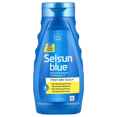 Selsun Blue, Champú anticaspa para el cuero cabelludo seco con comezón, 325 ml (11 oz. líq.)