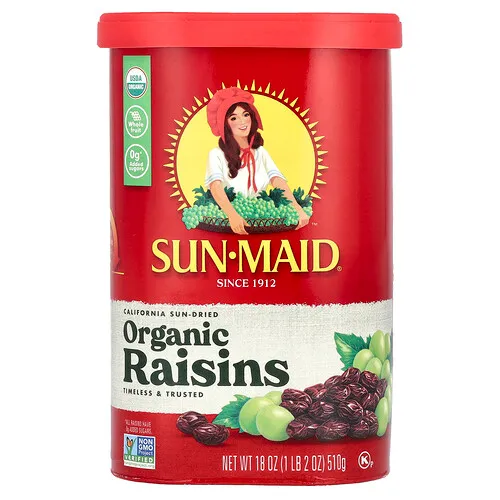Sun-Maid, Pasas orgánicas de California, 510 g (18 oz)