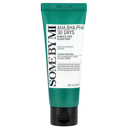 SOME BY MI, Espuma milagrosa antiacné con AHA, BHA y PHA, Resultados en 30 días, 100 ml (3,38 oz. líq.)