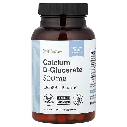 SMNutrition, D-glucarato de calcio más BioPerine®, 90 cápsulas